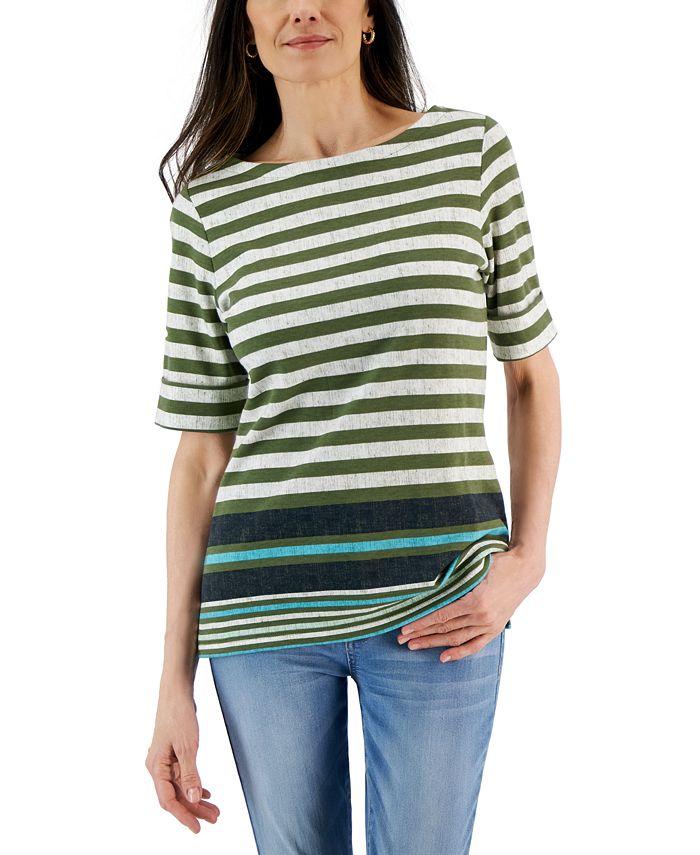 Macy's Karen Scott Women Striped Top