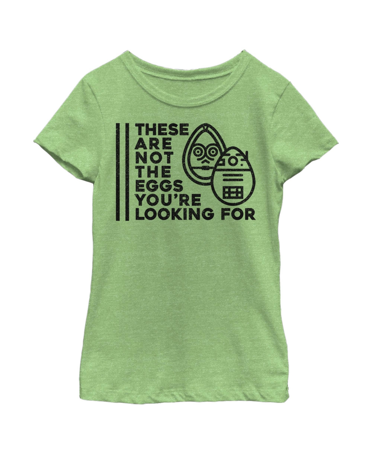 Disney Lucasfilm Girl's Star Wars Easter These Are Not The Eggs You're Looking For Child T-shirt In Green Apple