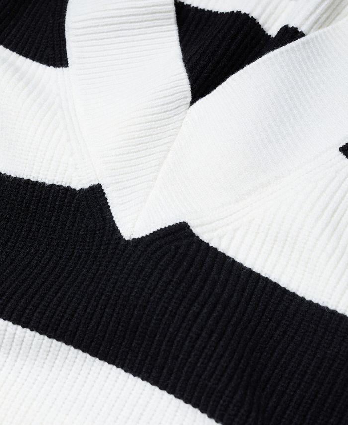 MANGO Women's VNeck Striped Sweater Macy's