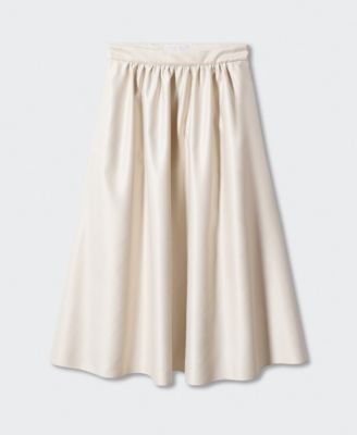 Women's Midi Satin Skirt