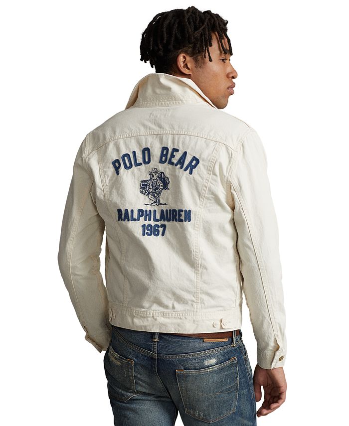 Polo Ralph Lauren Men's Polo Bear Embroidered Trucker Jacket Macy's
