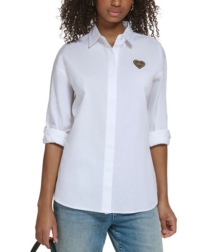 KARL LAGERFELD PARIS Women s Love From Paris Cotton Logo Graphic