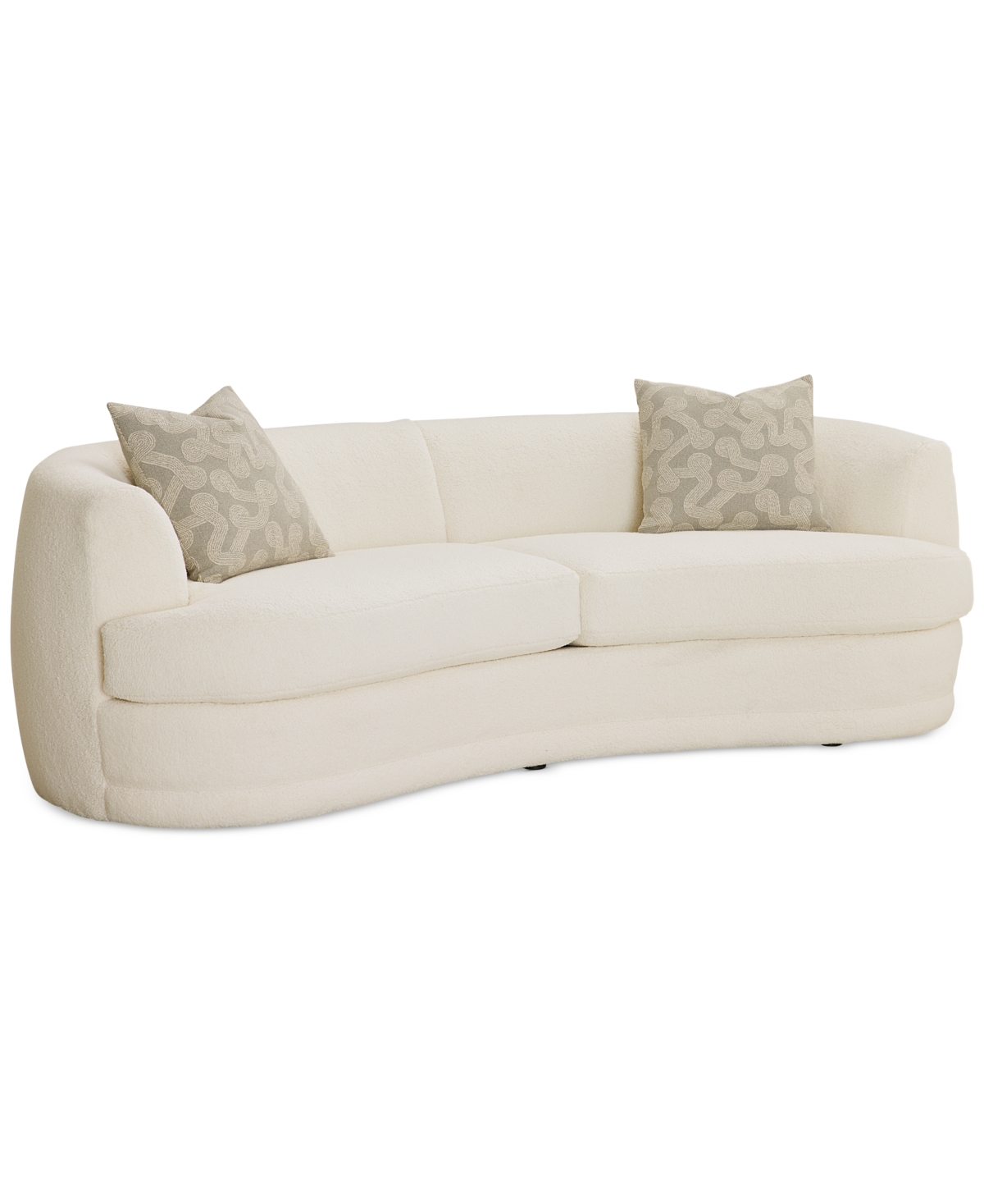 Furniture Jenselle 97" Curved Fabric Estate Sofa, Created For Macy's In Cream