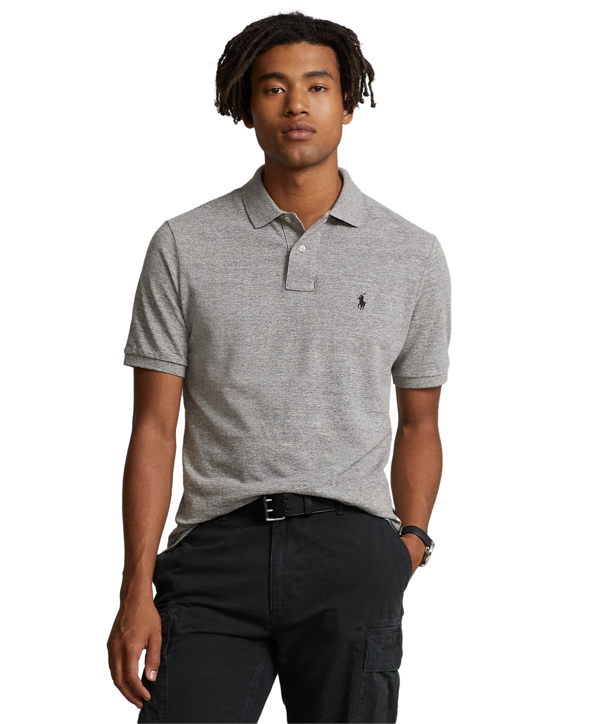 Polo Ralph Lauren Men's Classic-fit Mesh Polo In Canterbury Heather