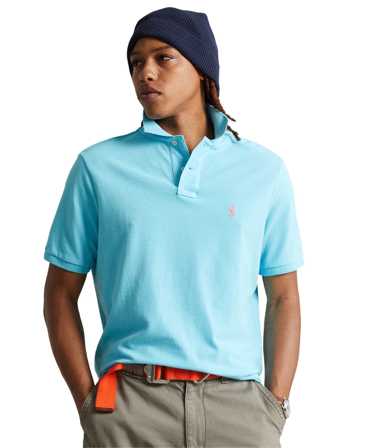 Shop Polo Ralph Lauren Men's Classic-fit Mesh Polo In French Turquoise