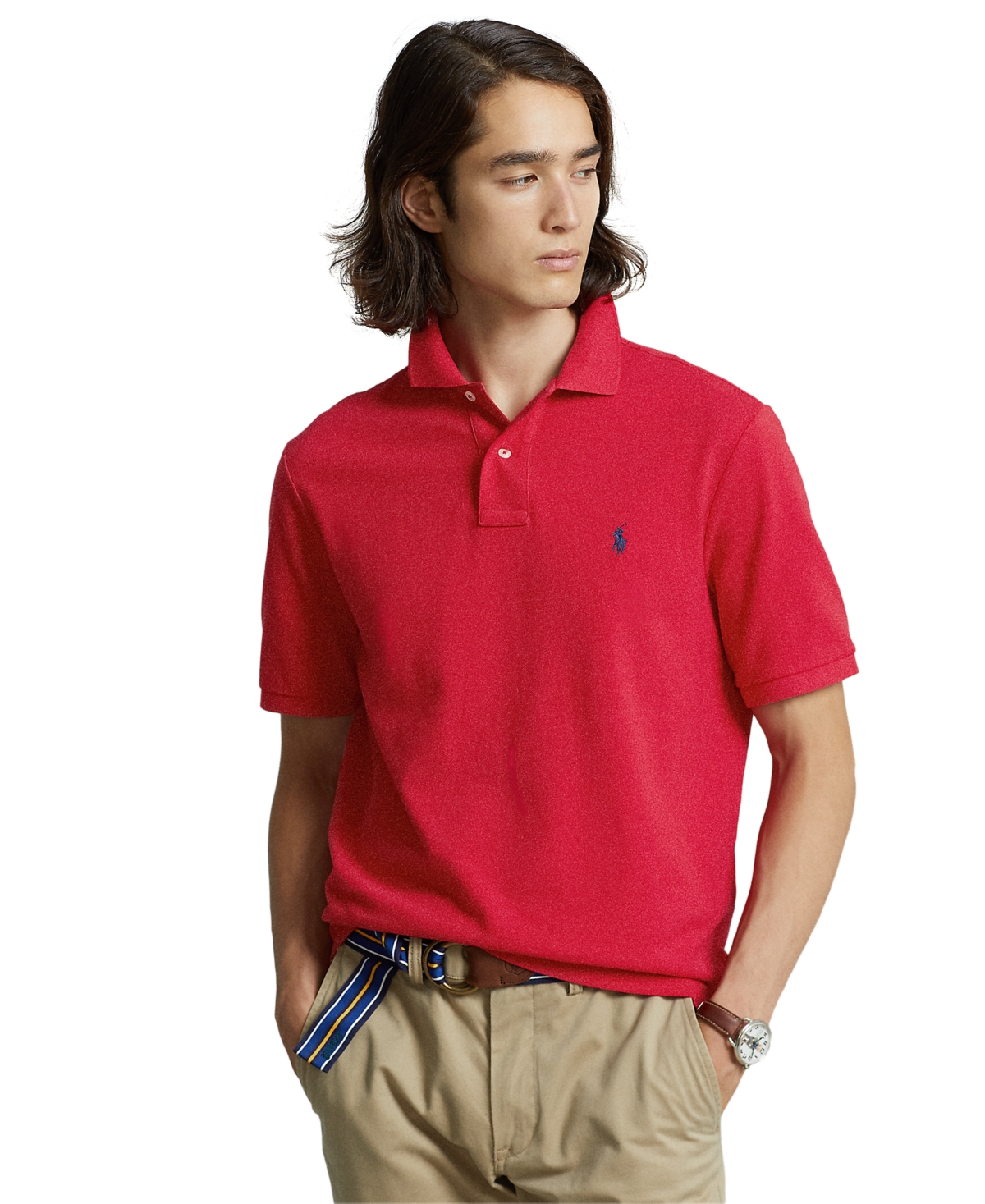 Polo Ralph Lauren Men's Classic-fit Mesh Polo In Red