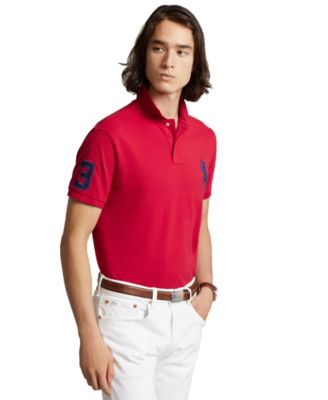 Men's Big Pony Custom Slim-Fit Mesh Polo Shirt