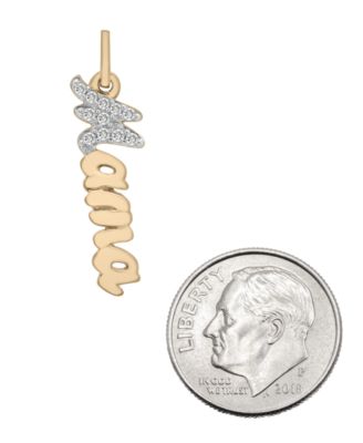 Diamond Mama Charm Pendant (1/20 ct. t.w.) in 10k Gold, Created for Macy's