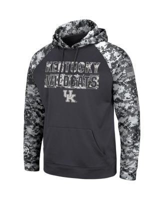 Men's Charcoal Kentucky Wildcats OHT Military-Inspired Appreciation Digital Camo Pullover Hoodie