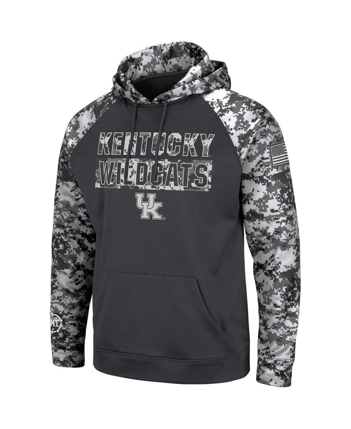 Colosseum Men's  Charcoal Kentucky Wildcats Oht Military-inspired Appreciation Digital Camo Pullover In Charcoal