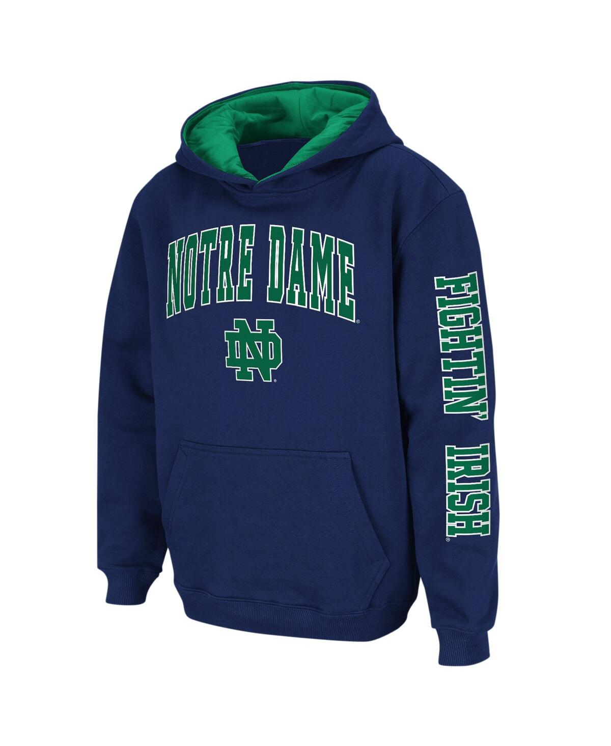 Colosseum Big Boys  Navy Notre Dame Fighting Irish 2-hit Team Pullover Hoodie In Navy