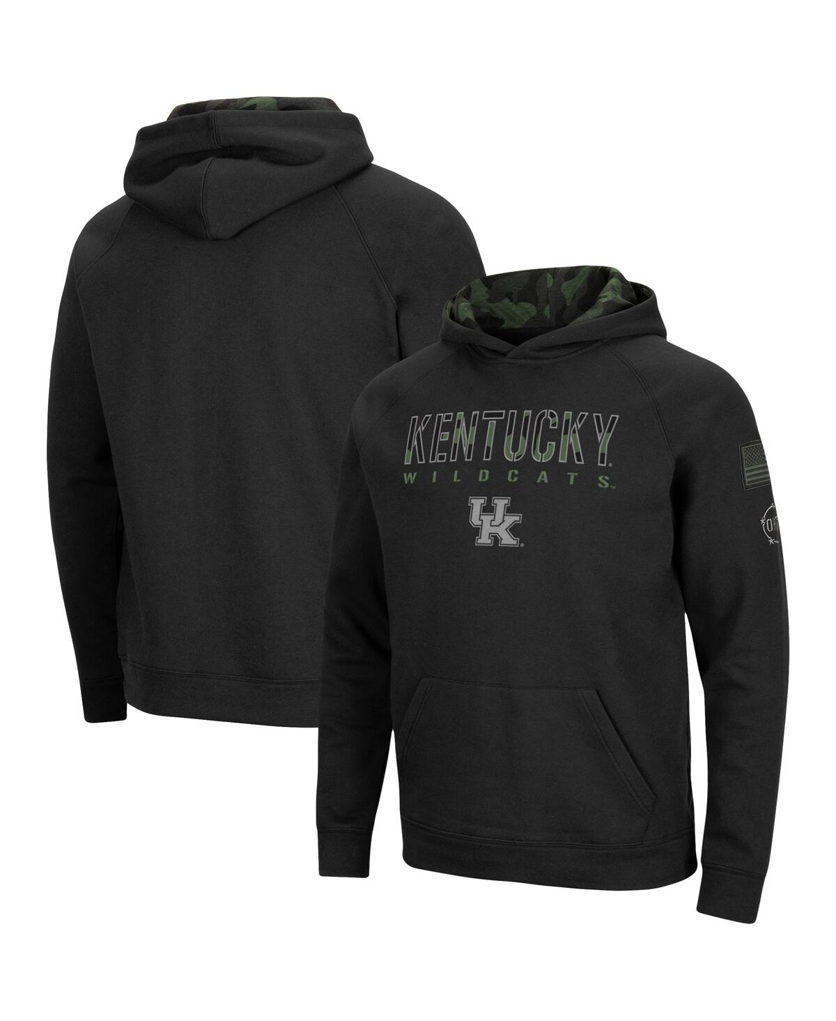 Men's ColosseumKentucky Wildcats Oht Big and Tall Raglan Pullover Hoodie - Black