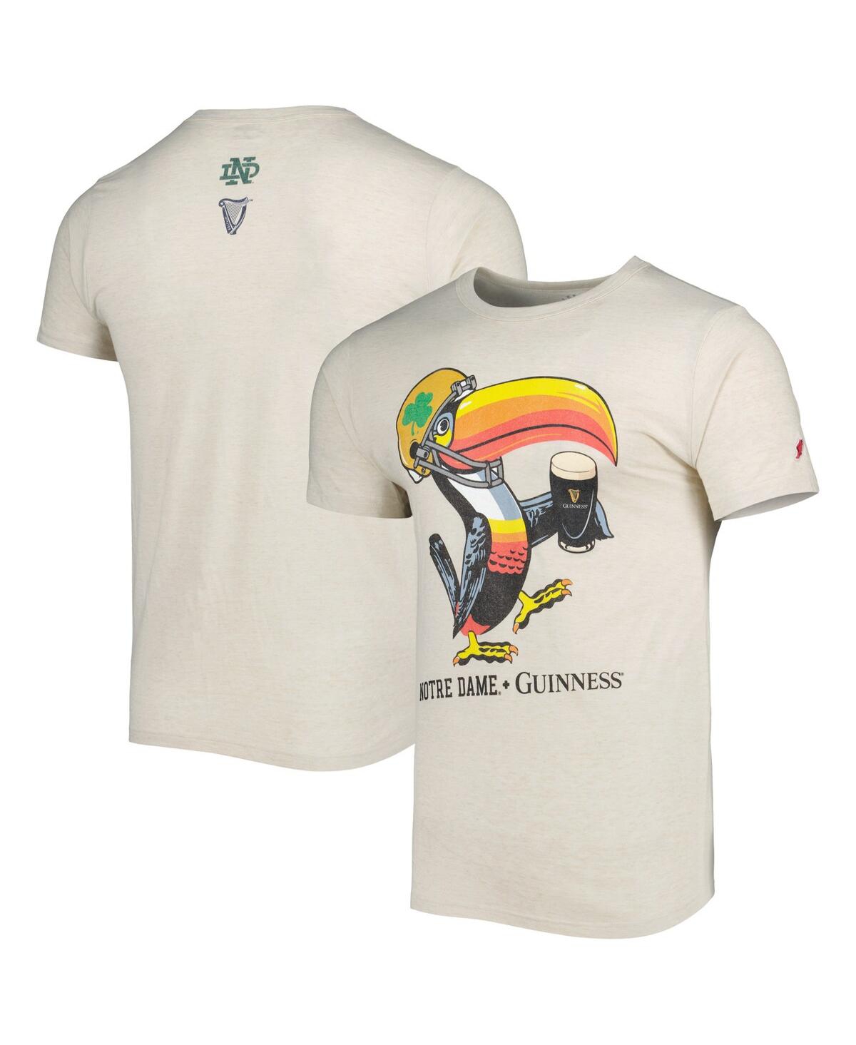 Men's League Collegiate Wear Cream Notre Dame Fighting Irish Guinness Victory Falls Tri-Blend T-shirt - Cream