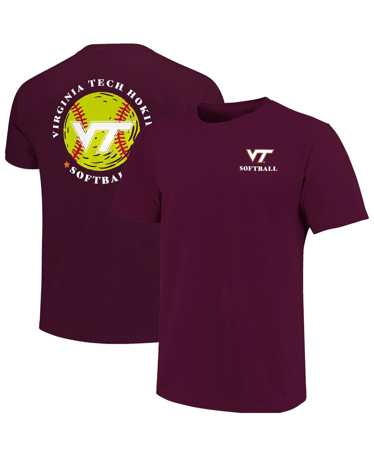 Image One Men's Maroon Virginia Tech Hokies Softball Seal T-shirt