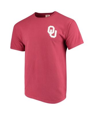 Image One Men's Crimson Oklahoma Sooners Baseball Flag Comfort Colors T ...