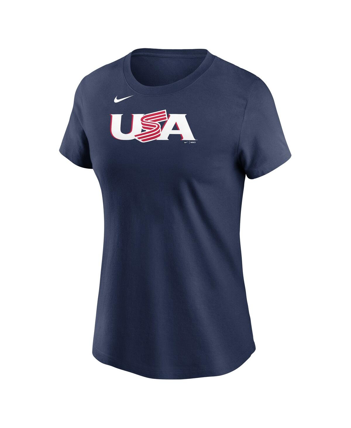 Nike Women's  Clayton Kershaw Navy Usa Baseball 2023 World Baseball Classic Name And Number T-shirt In Navy