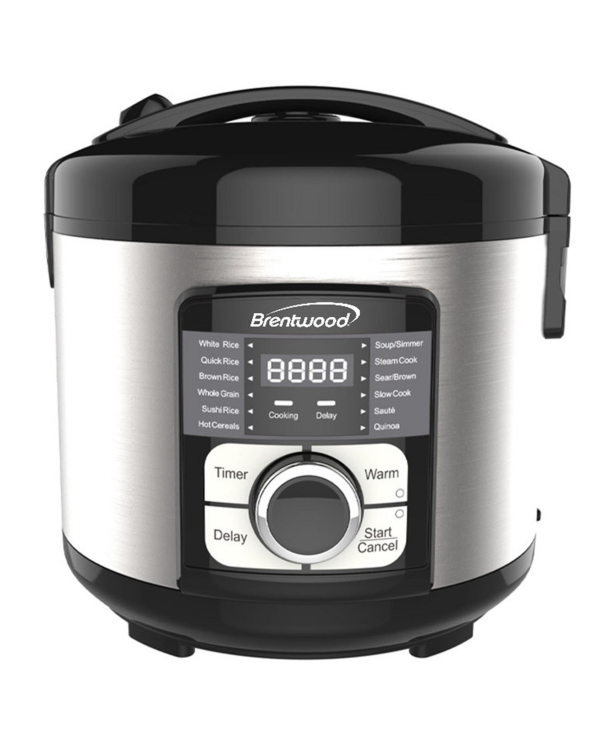 Brentwood Select 12 Function Stainless Steel Multi-Cooker in Black - Silver