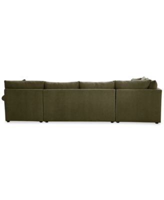 CLOSEOUT! Wrenley 138" 4-Pc. Fabric Modular Chaise Sleeper Sectional Sofa, Created for Macy's