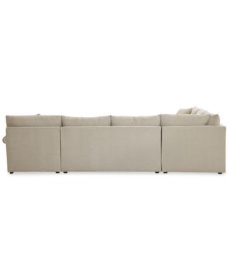 CLOSEOUT! Wrenley 138" 5-Pc. Fabric Modular Chaise Sectional Sofa