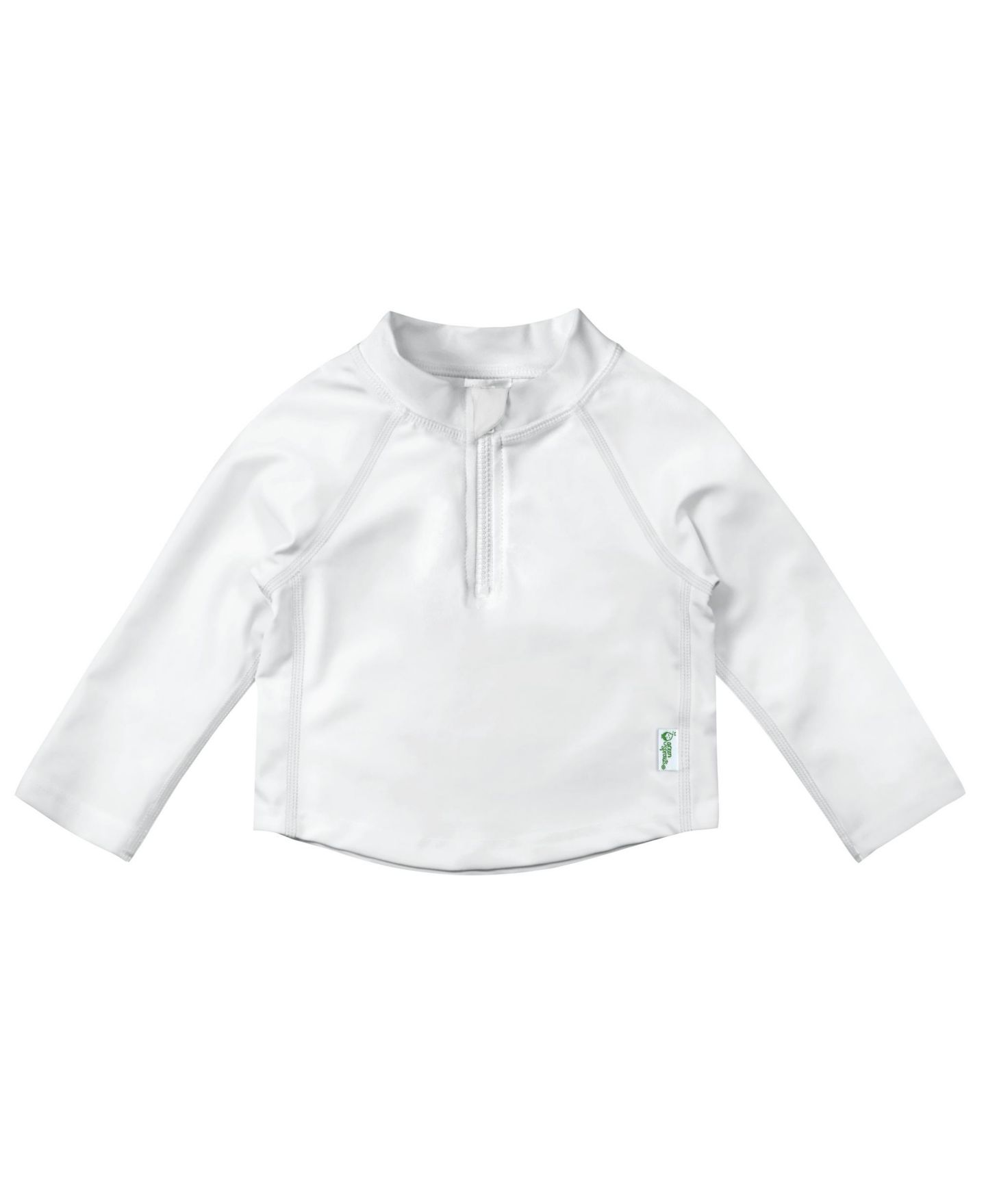 Рубашка green sprouts Long Sleeve Zip Rashgaurd Shirt для малышей, цвет: Белый — фото 1