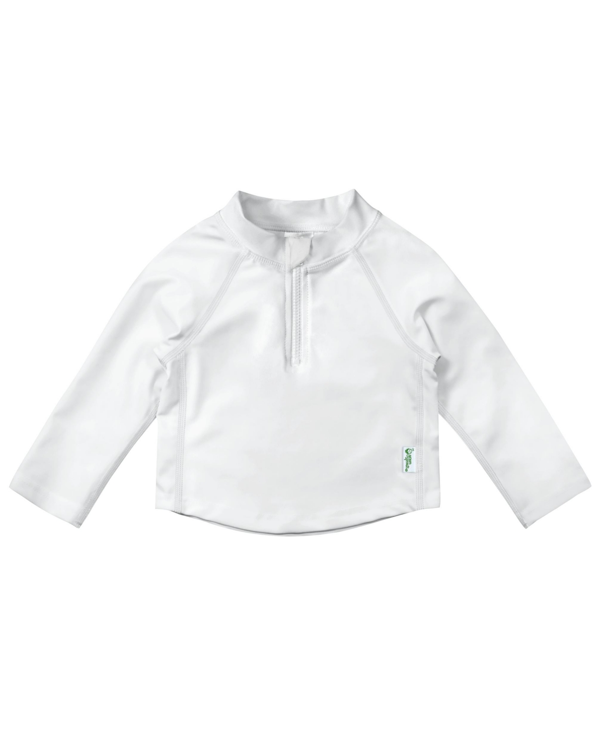 Shop Green Sprouts Toddler Boys And Girls Long Sleeve Zip Rashgaurd Shirt In White