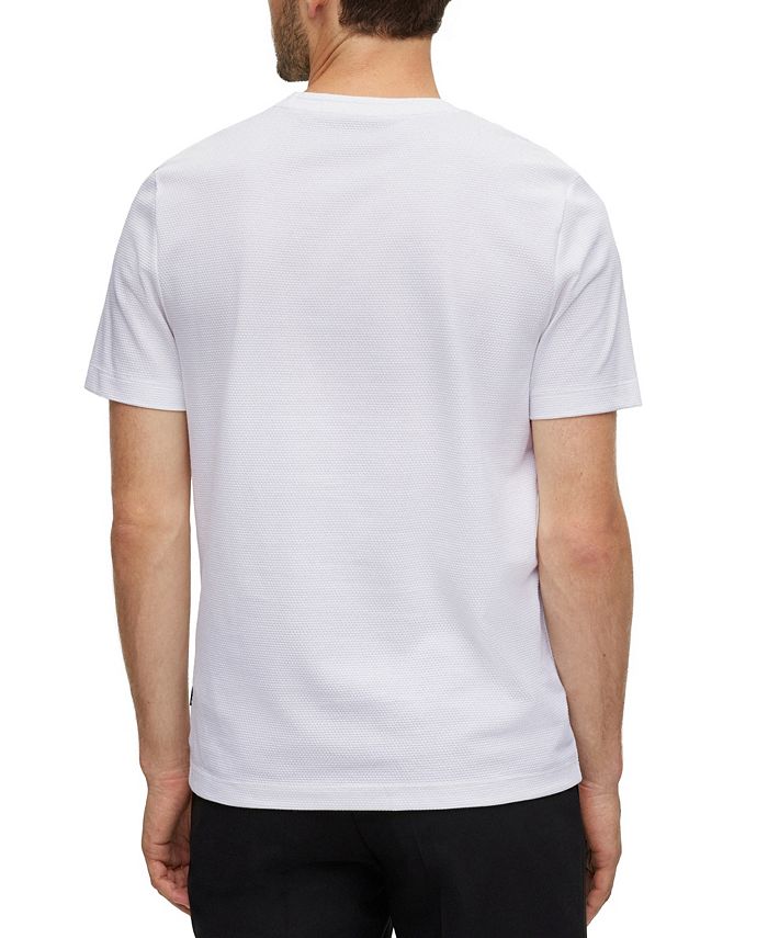 Hugo Boss BOSS Men's Cotton-Blend Bubble-Jacquard Structure T-shirt ...
