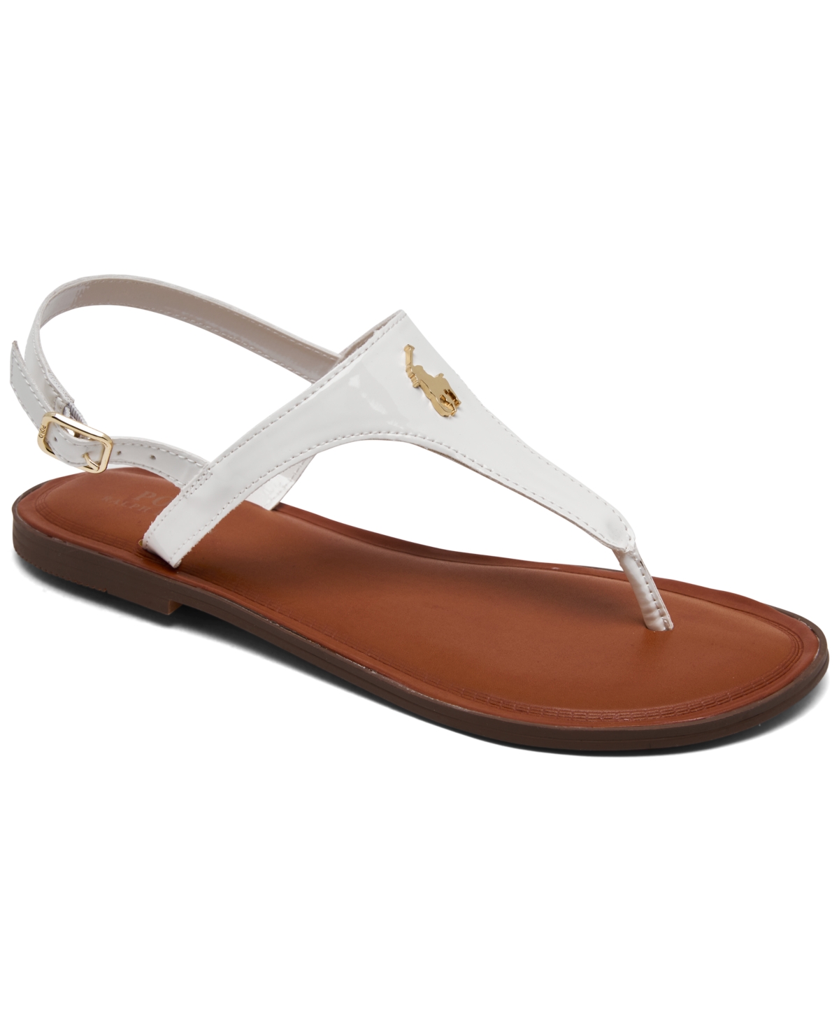 Polo Ralph Lauren Kids' Big Girls Tierney Iv Stay-put Sandals From Finish Line In White