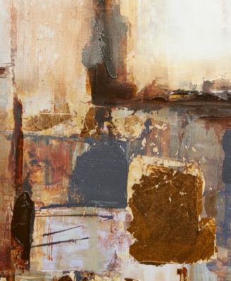 Canvas Abstract Framed Wall Art with Silver-Tone Frame, 40" x 1" x 40"