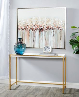 Canvas Tree Framed Wall Art with Silver-Tone Frame, 39" x 2" x 39"