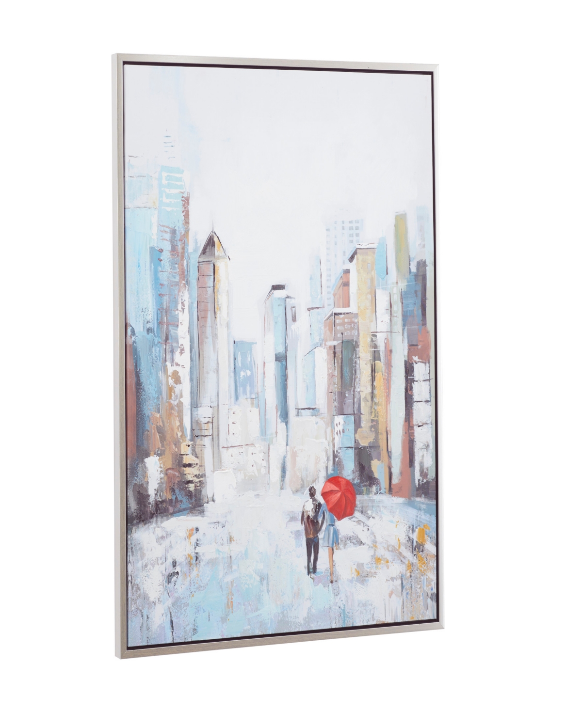 Rosemary Lane Canvas City Framed Wall Art with Silver-Tone Frame, 36