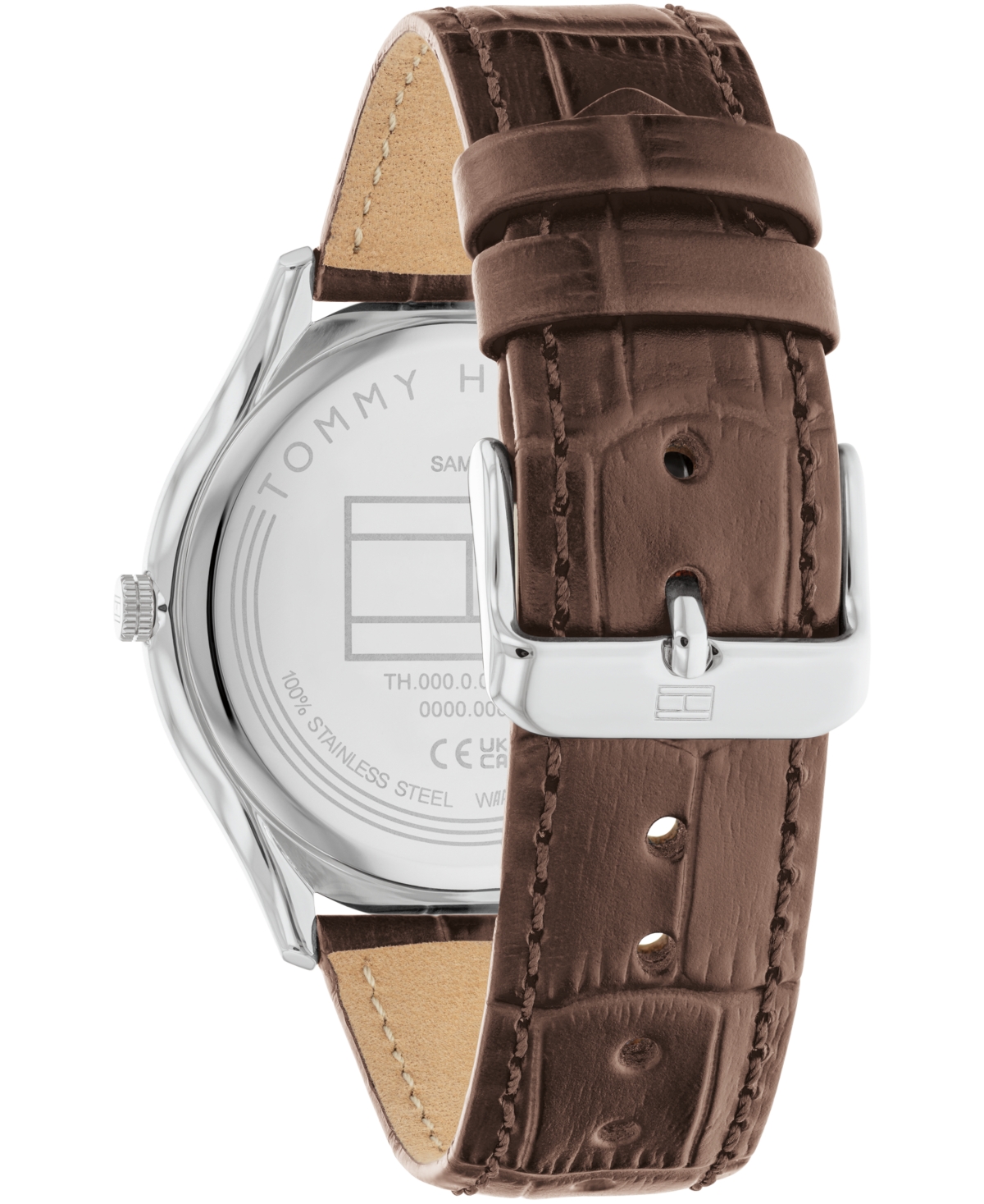 Shop Tommy Hilfiger Men's Quartz Multifunction Brown Leather Strap Watch 43mm