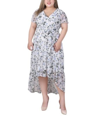 Star Vixen Women's Handkerchief Hem Knit Tunic Top - Scoop Neck, Short Sleeve, Rayon Spandex - View #9