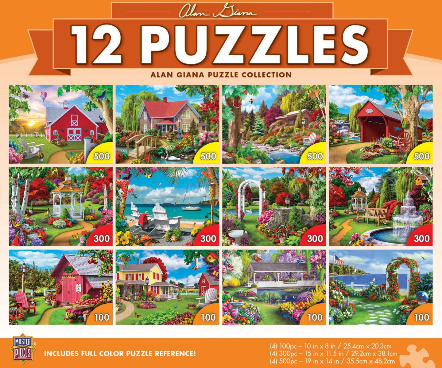 Детская игрушка MasterPieces Puzzles Alan Giana 12-Piece Jigsaw Puzzle Collection, Ages 14+ — фото 1