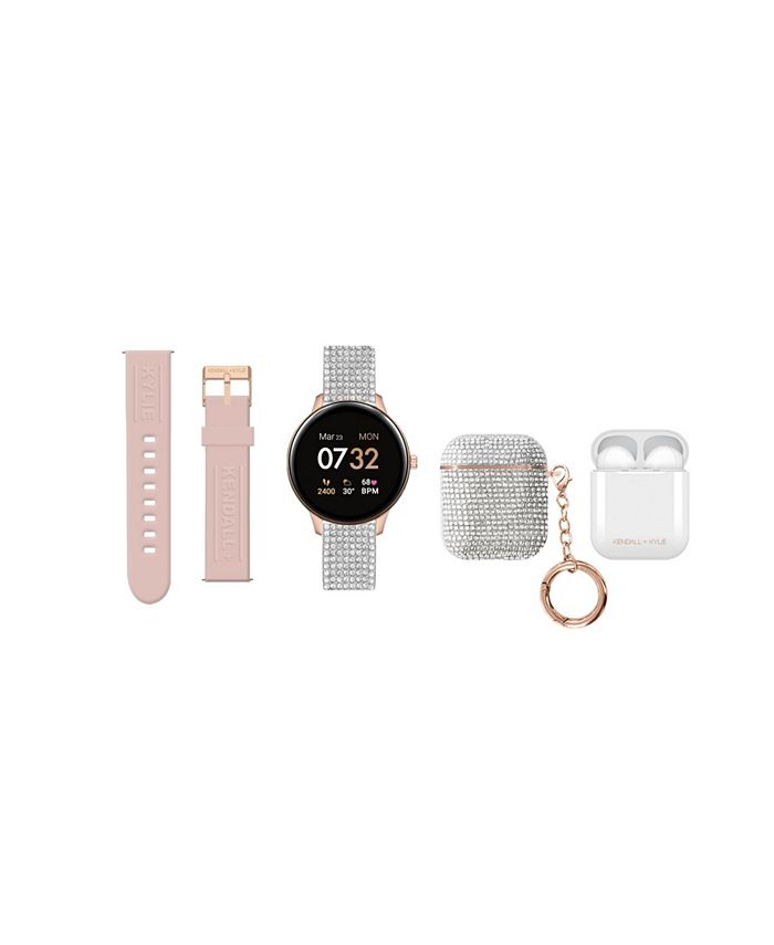 Kendall + Kylie Unisex Silver Interchangeable Strap Smartwatch 43.2mm