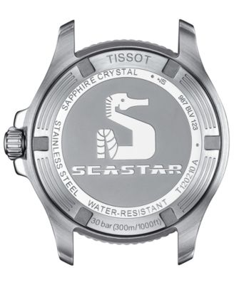 Women's Swiss Seastar 1000 White Silicone Strap Watch 36mm