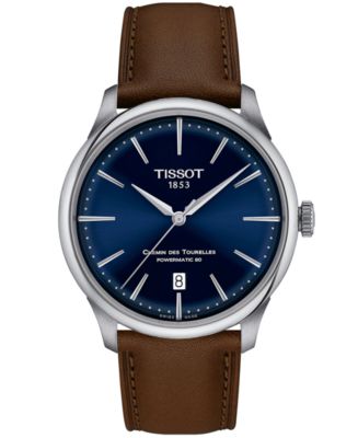 Tissot Unisex Swiss Automatic Chemin des Tourelles Powermatic 80 Brown ...