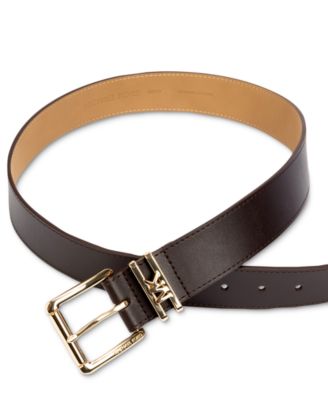 Women's Genuine Leather Logo Belt