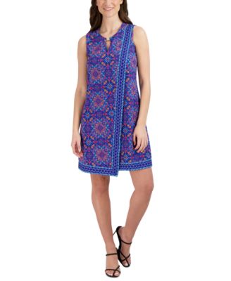 Sandra Darren - Women's Sleeveless Overlay Shift Dress