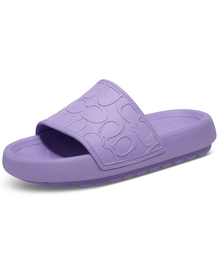 COACH Women's Obi Molded Logo Pool Slide Sandals - Macy's