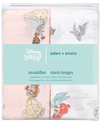 Baby Girls Mermaid Muslin Swaddles, Pack of 2