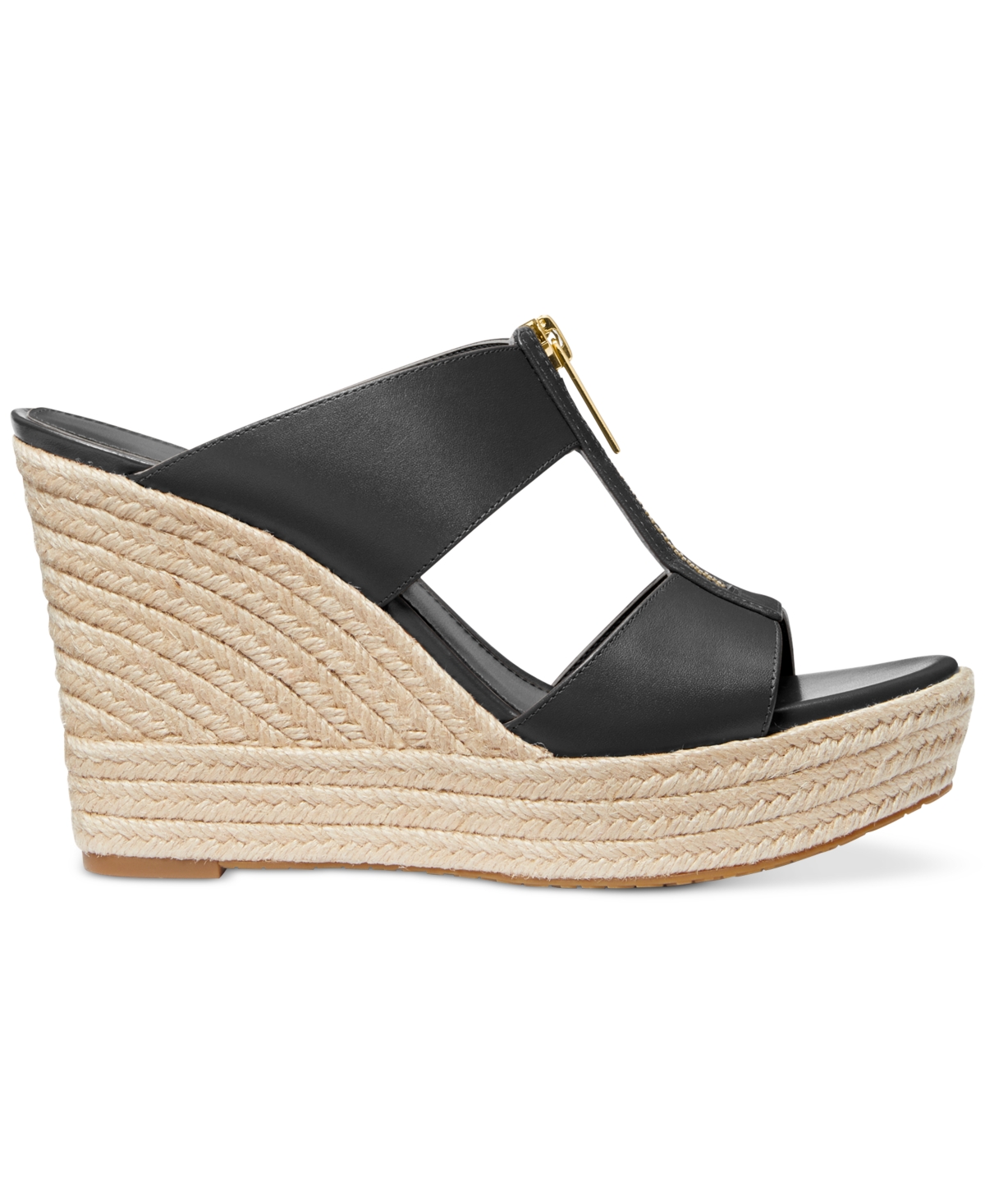 Michael Kors Michael  Women's Bradley Espadrille Platform Wedge Sandals In Black