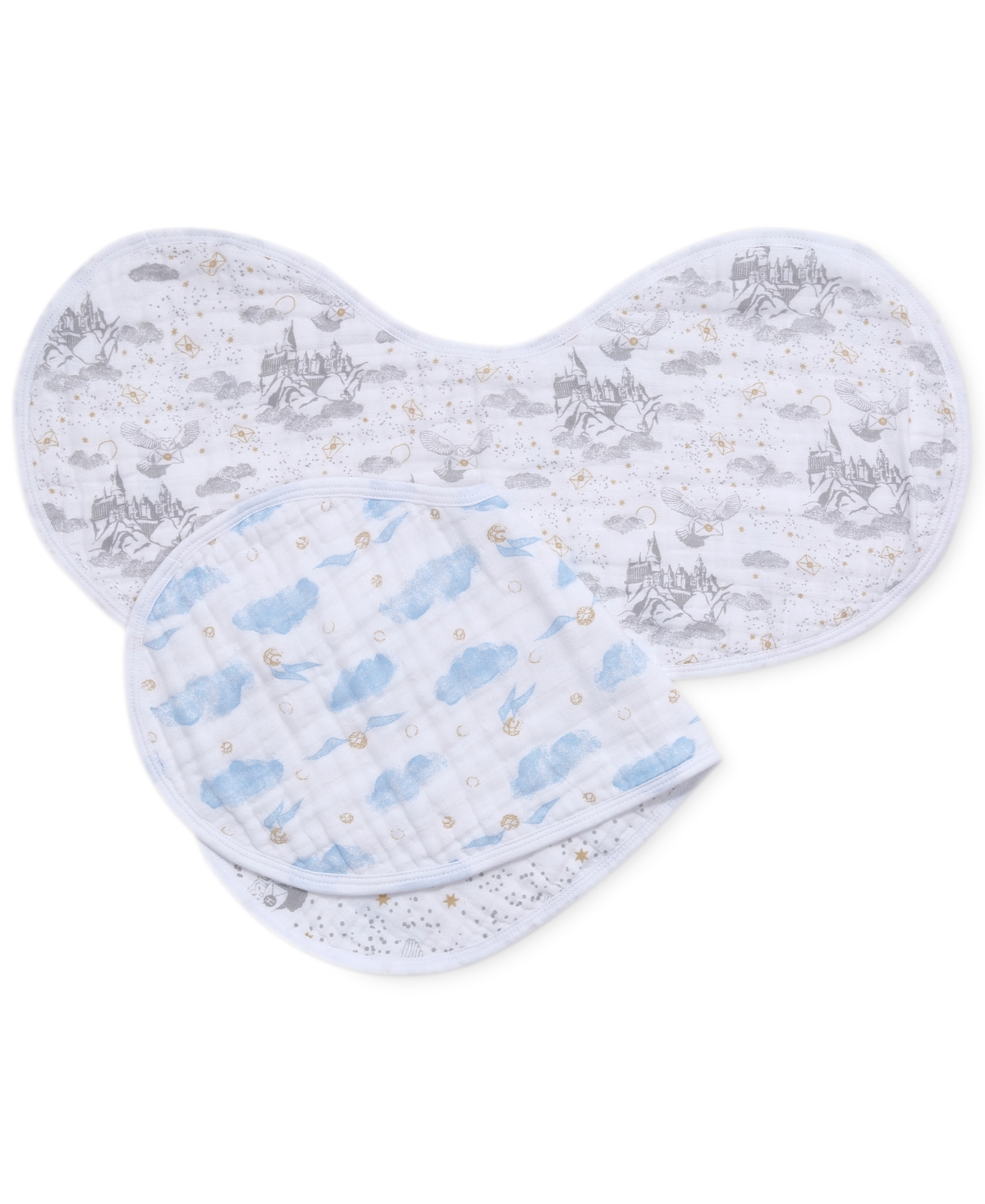 Aden By Aden + Anais Baby Boys Or Baby Girls Harry Potter Bibs, Pack Of 2 In Grey