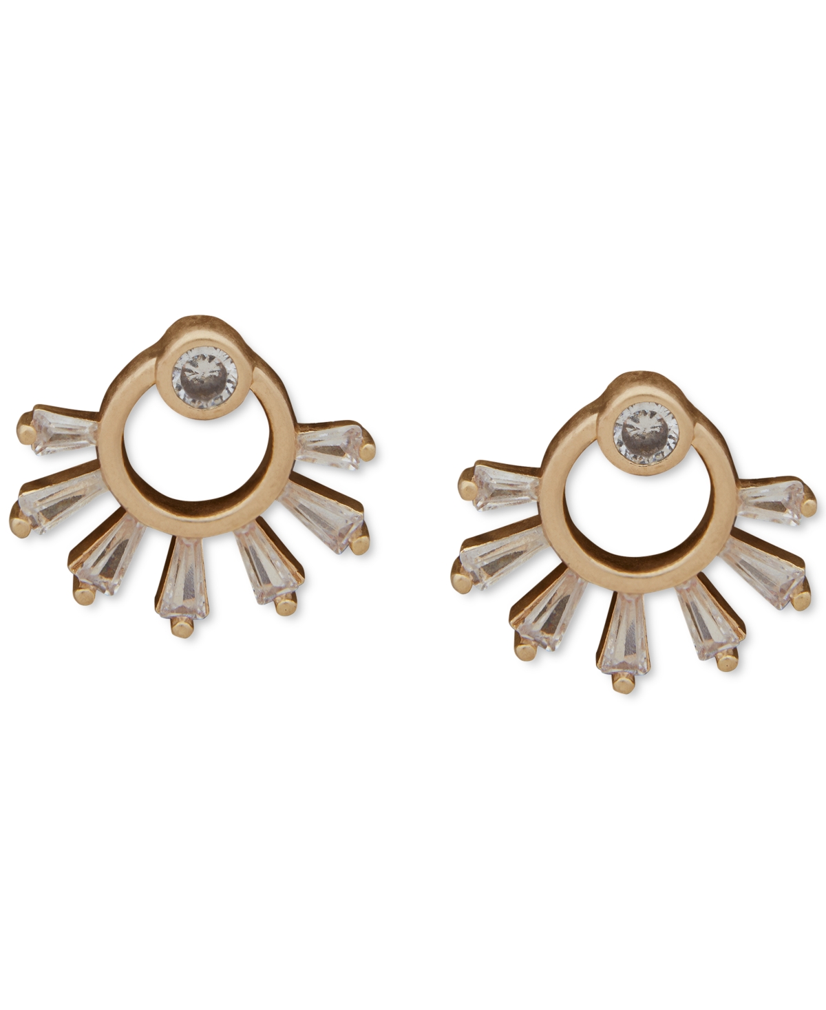 lonna & lilly Gold-Tone Open Crystal Stud Earrings
