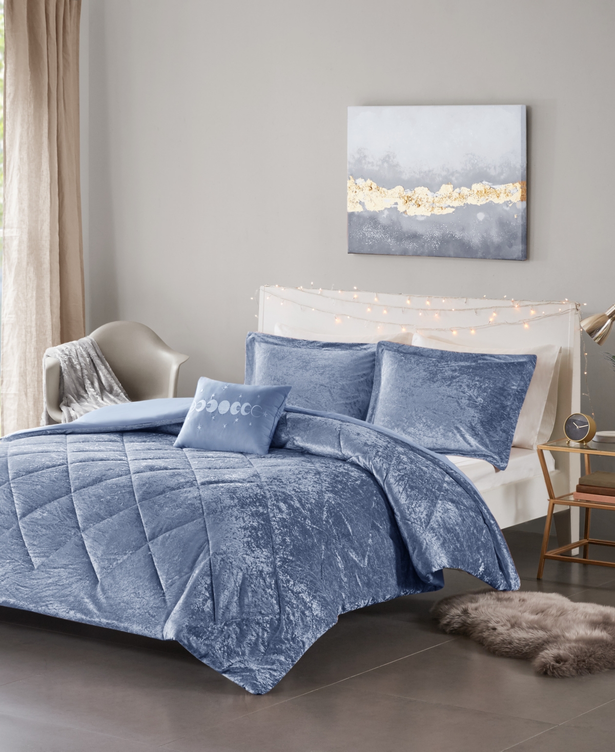 Intelligent Design Felicia Velvet 3-Pc. Duvet Cover Set, Twin/Twin Xl