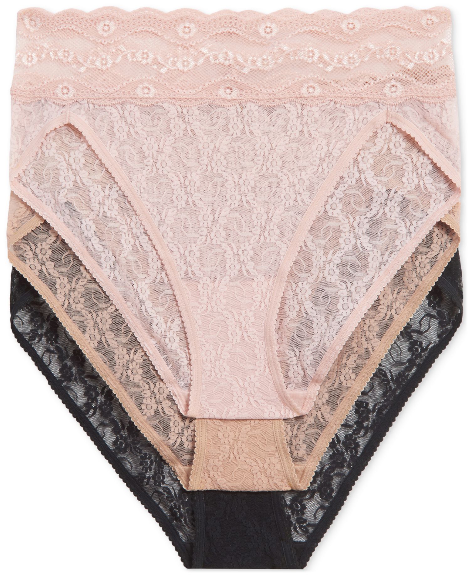 Women's 3-Pk. Lace Kiss High-Leg Underwear 970882