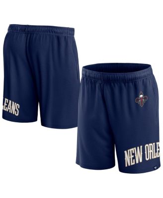 Men's Navy New Orleans Pelicans Free Throw Mesh Shorts