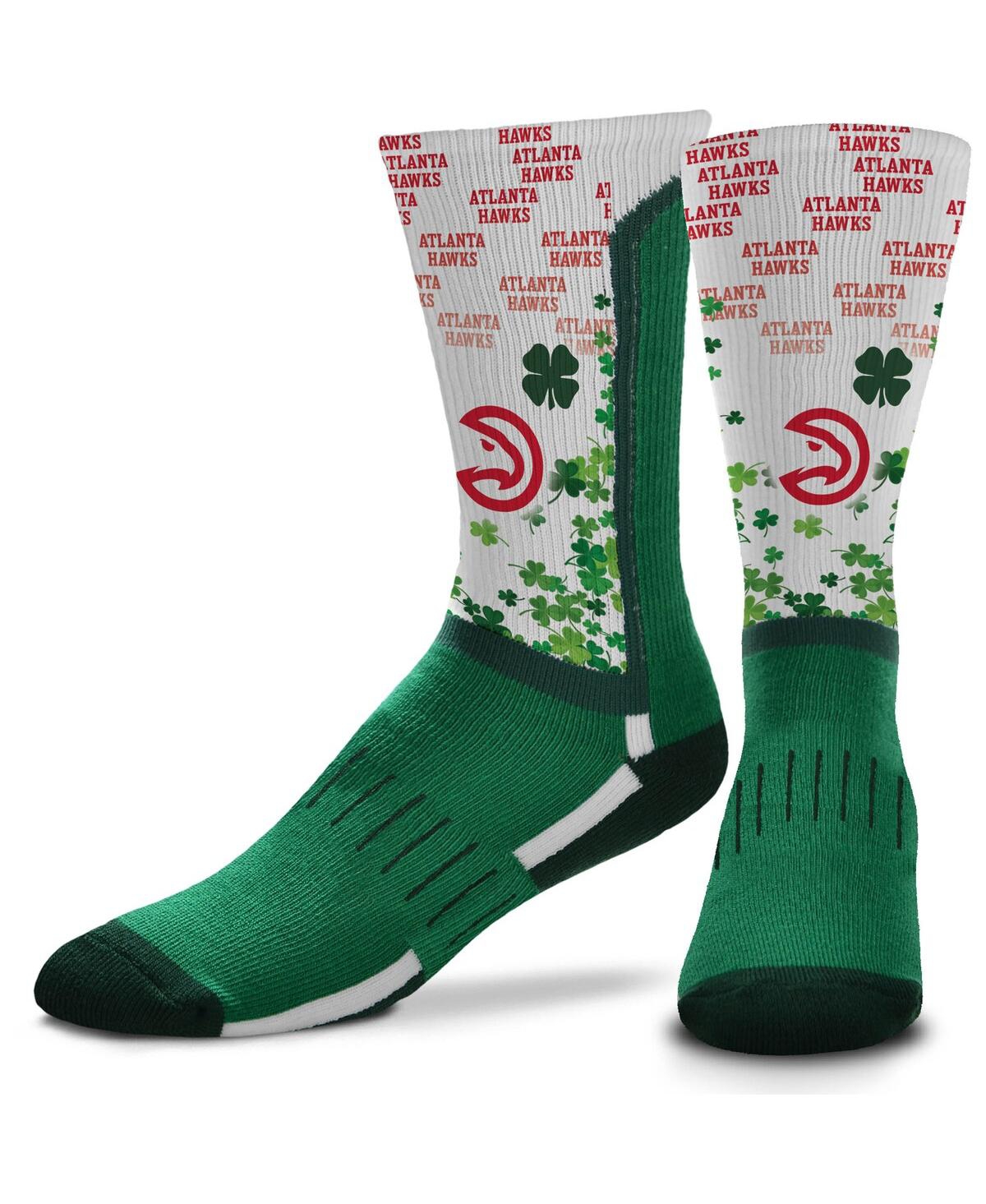 For Bare Feet Men's  Dallas Mavericks Four Leaf St. Patrick's Day V-curve Crew Socks In Green