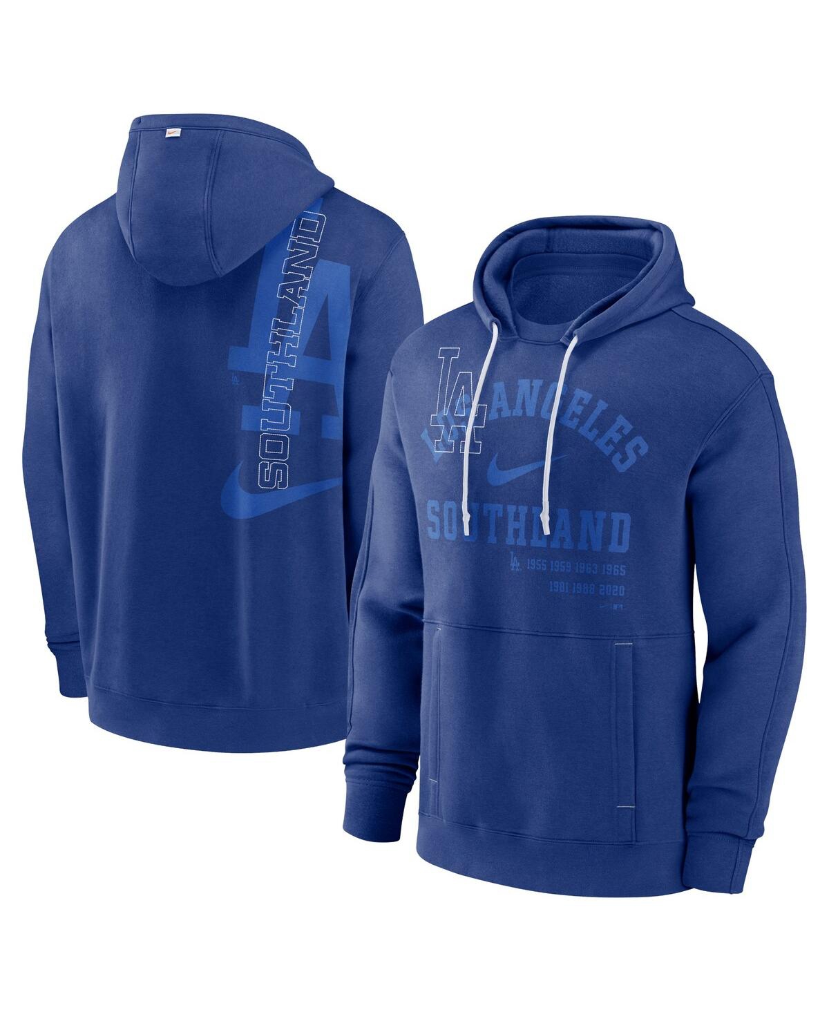 Men's NikeLos Angeles Dodgers Statement Ball Game Pullover Hoodie - Royal