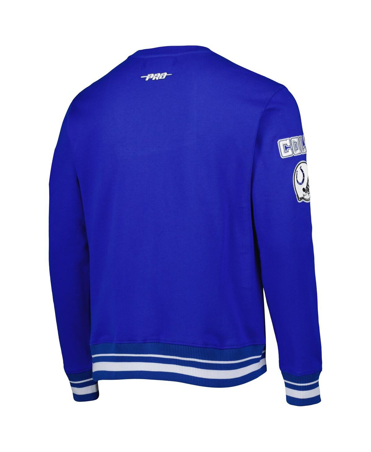 Shop Pro Standard Men's  Royal Indianapolis Colts Mash Up Pullover Sweatshirt