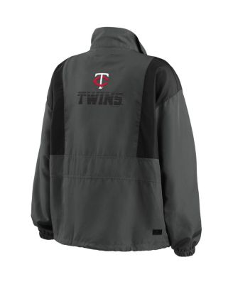 Women's Charcoal Minnesota Twins Packable Half-Zip Jacket